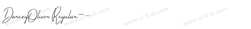 DarceyOliver Regular字体转换